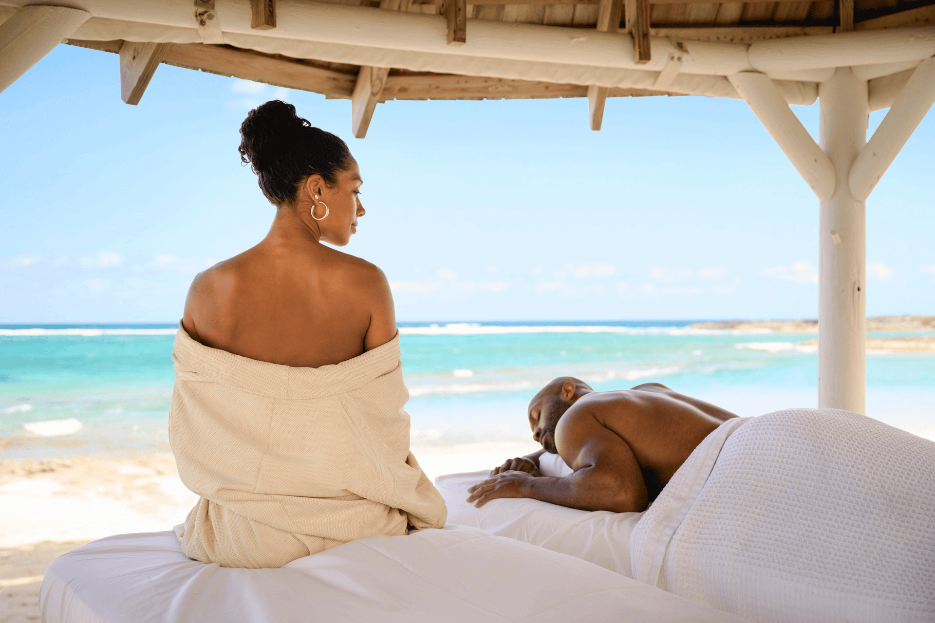 People Relaxing at the Beach 